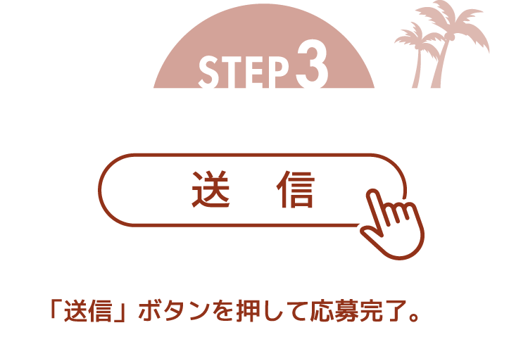 STEP3 「送信」ボタンを押して応募完了。