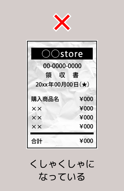 くしゃくしゃになっている