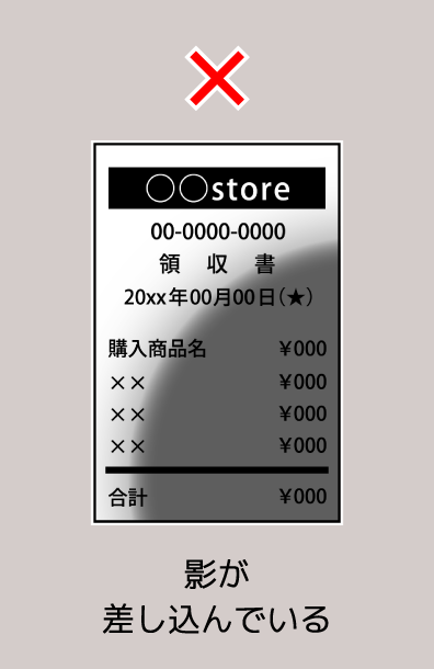 影が差し込んでいる
